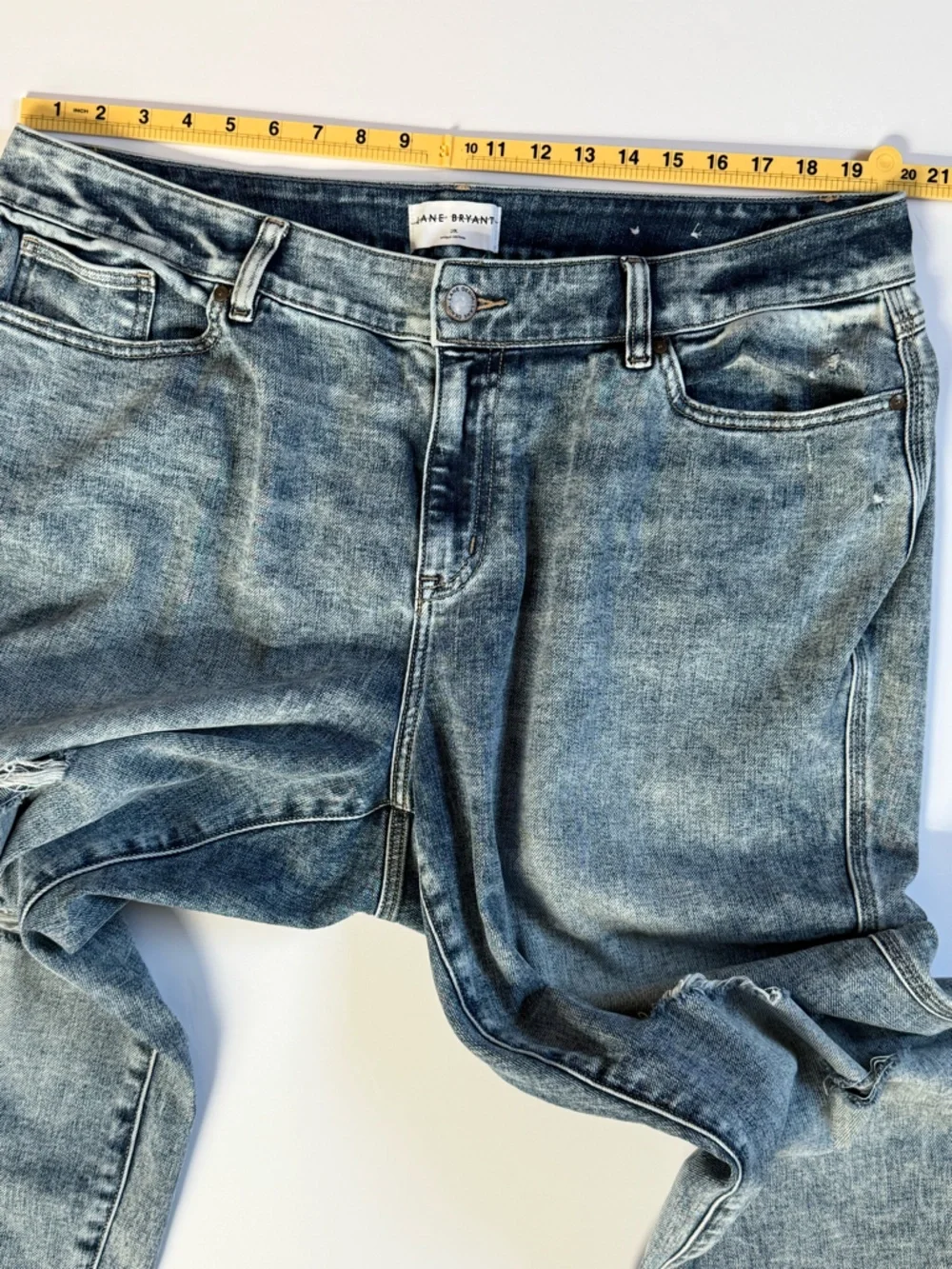 Lane Bryant Curvy Fit Jeans‎ Womens 20L High Rise Skinny Distressed Stretch